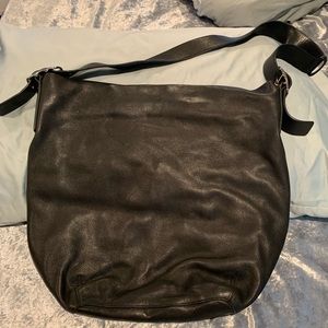 Coach Classic Black Leather Shoulder Bag